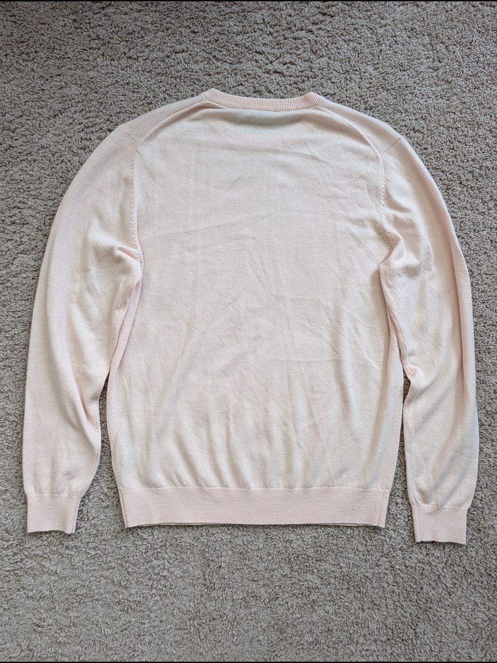 Rodd & Gunn Mens Blush Pink Merino Wool Cashmere Crewneck Sweater Size Medium - Picture 4 of 9